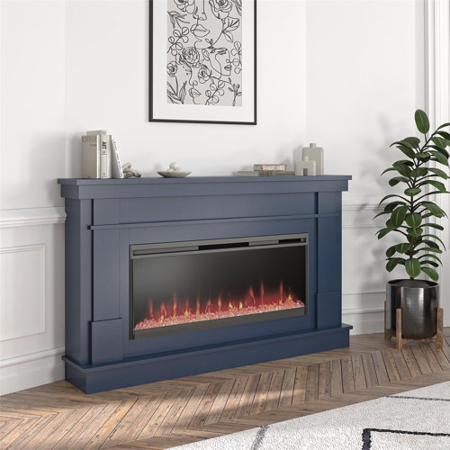 Novogratz Waverly Wide Mantel with Linear Electric Fireplace & Reviews